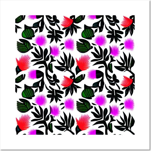 Fun Floral Pattern Wall Art by ArtistsQuest